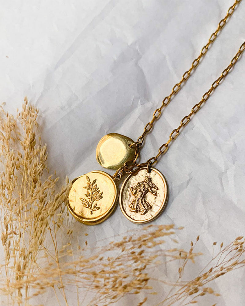 Collier médaille Alanna Sophie Deschamps couleur Or