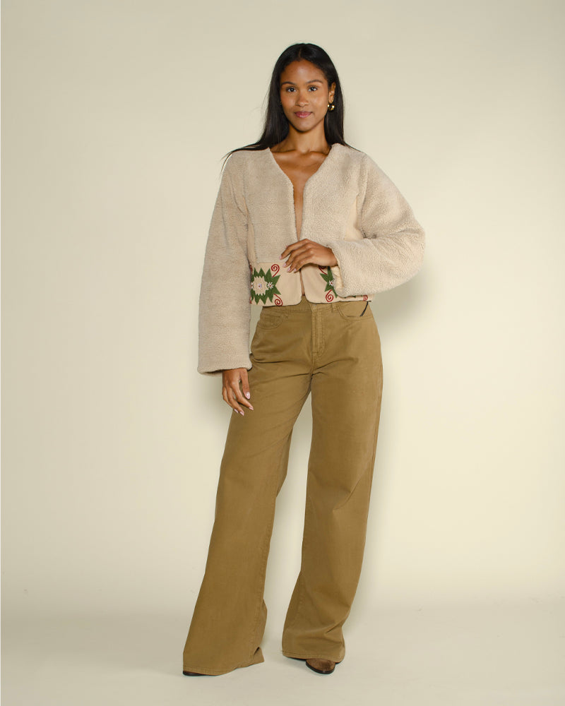 Blouson bouclette v de vinster