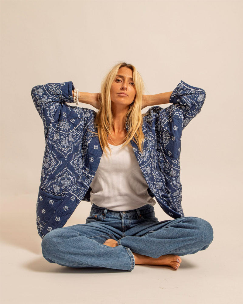 Veste kimono bandana aokyanos