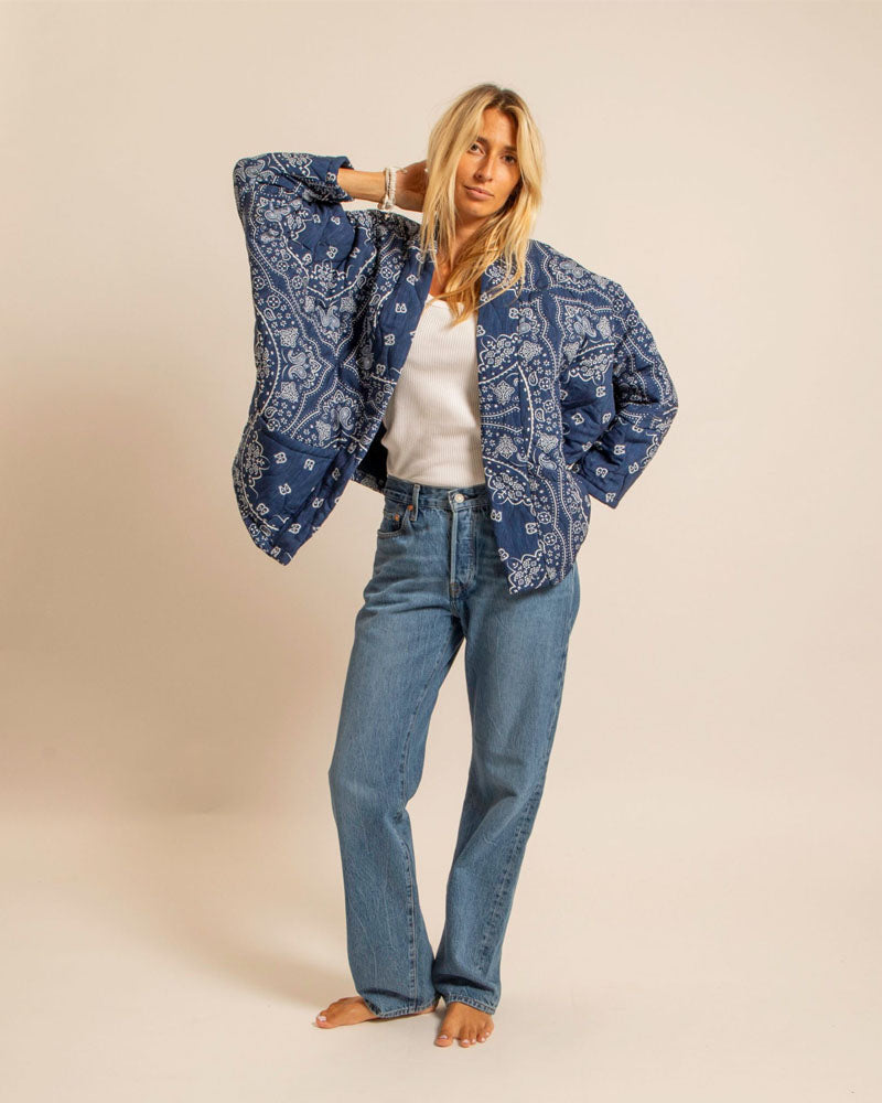 Veste kimono bandana aokyanos