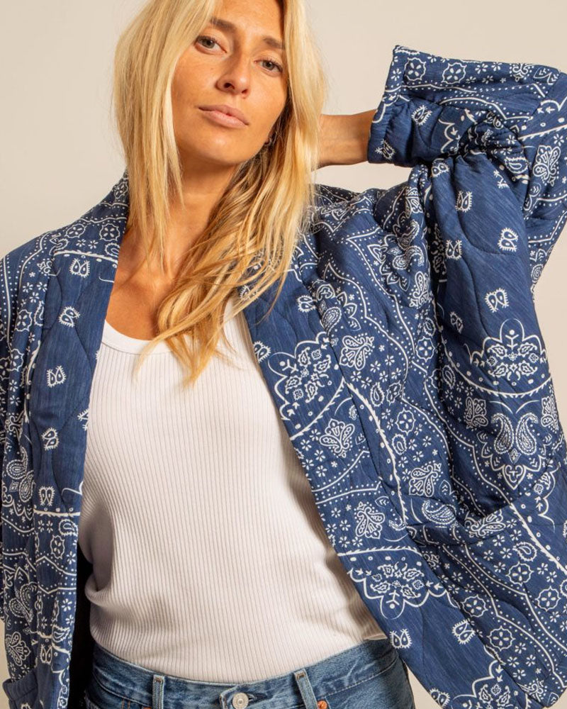 Veste kimono bandana aokyanos