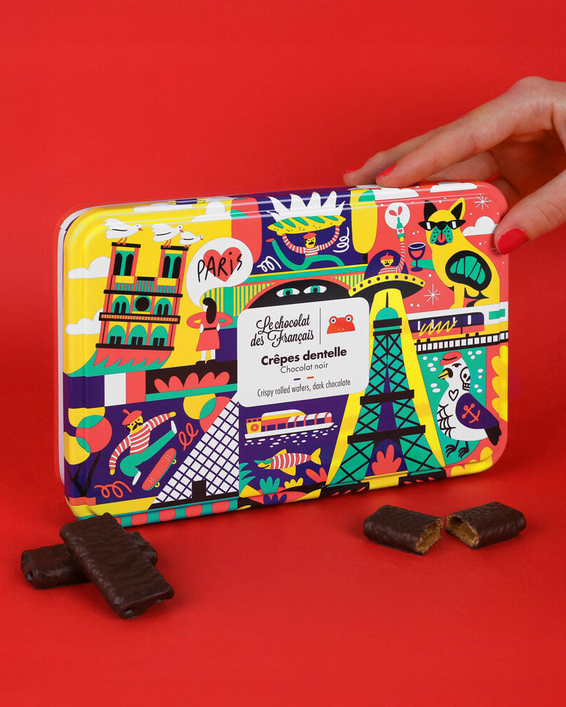 Epicerie LE CHOCO DES FRANC - Coffret metal crepes le chocolat des francais