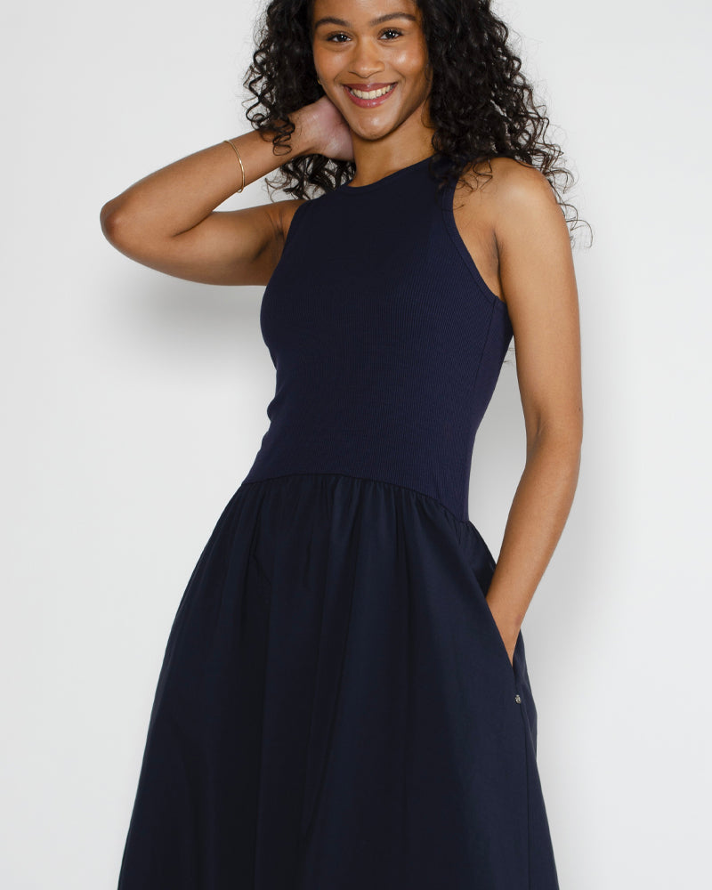 Robe longue bi matiere ottod ame