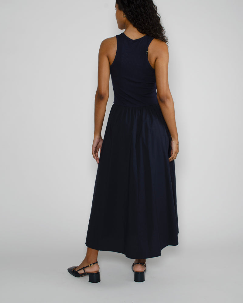 Robe longue bi matiere ottod ame
