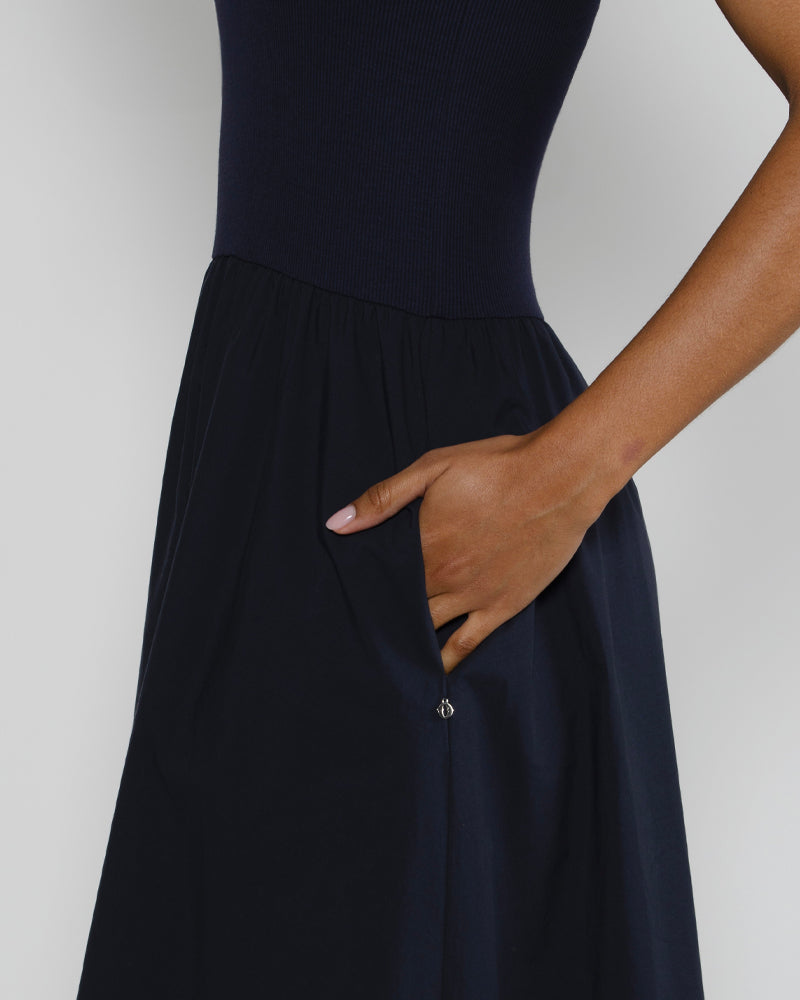 Robe longue bi matiere ottod ame