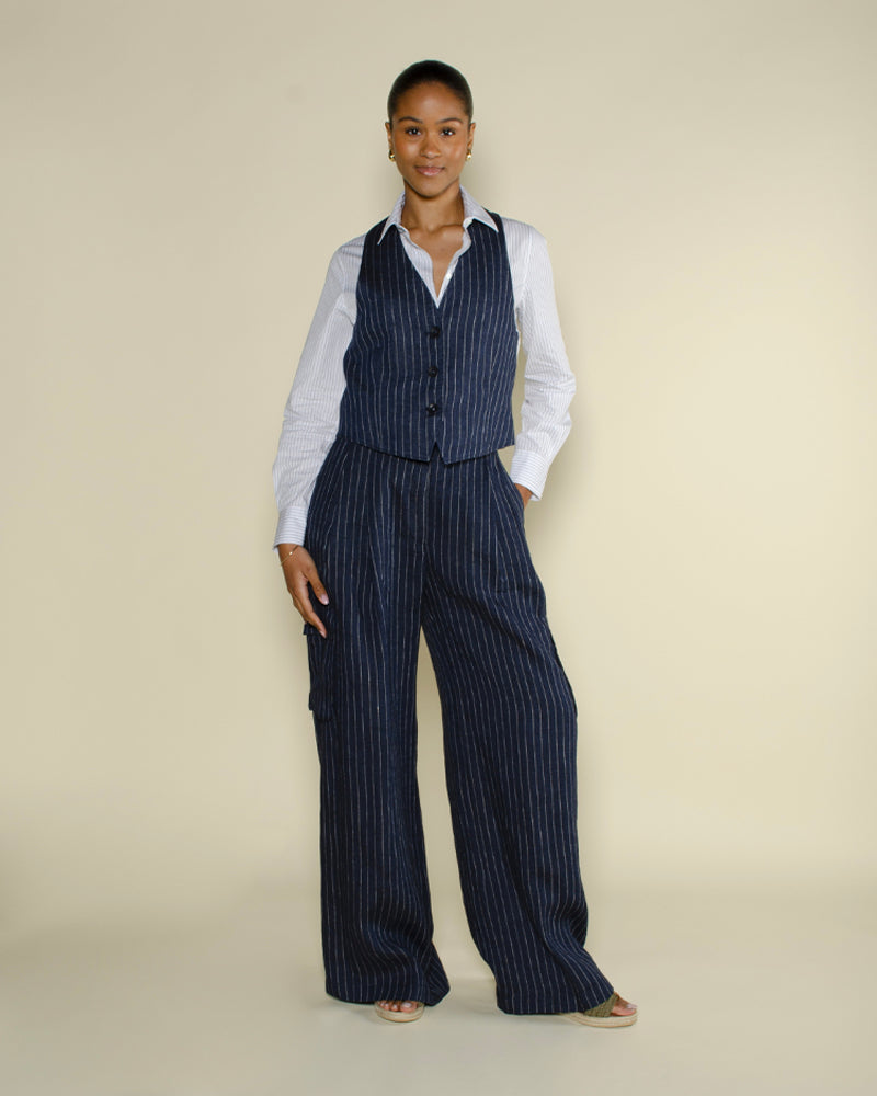 Pulls &amp; Gilets DIEGA - Gilet raye diega