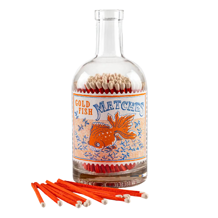 Bouteille allumettes goldfish