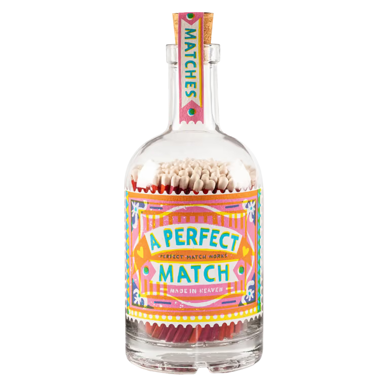 Bouteille allumettes a perfect match