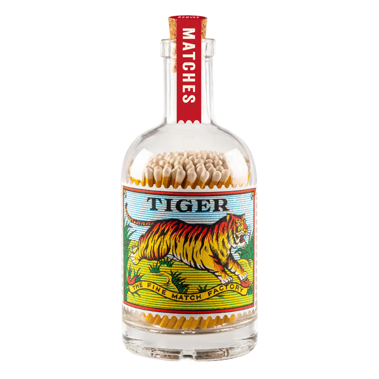 Bouteille allumettes the tiger