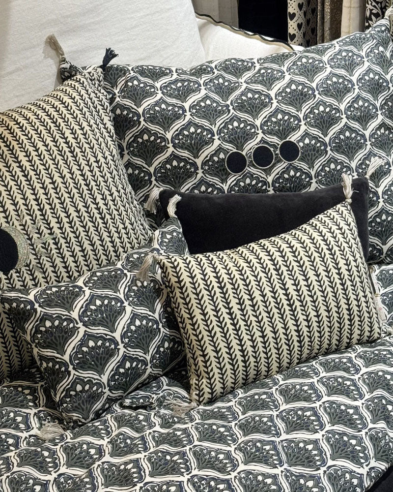 Coussin paons 20x30 boncoeurs