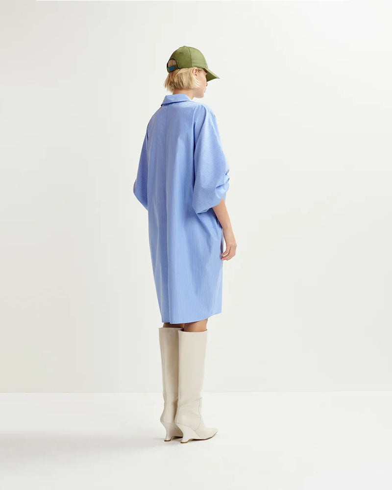 Robes & Combinaisons ESSENTIEL ANTWERP - Robe chemise rayee+seuins essentiel antwerp