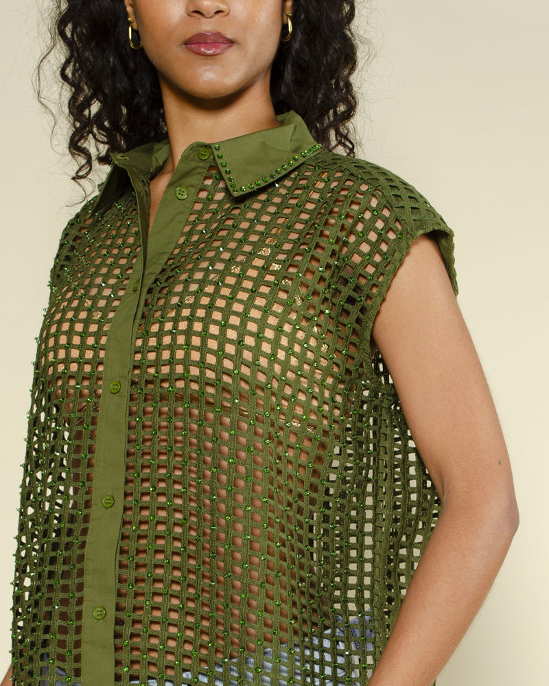 Chemise filet et strass essentiel antwerp