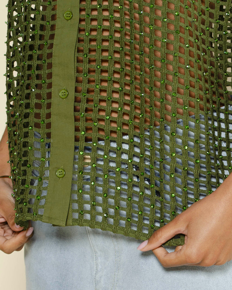 Chemise filet et strass essentiel antwerp