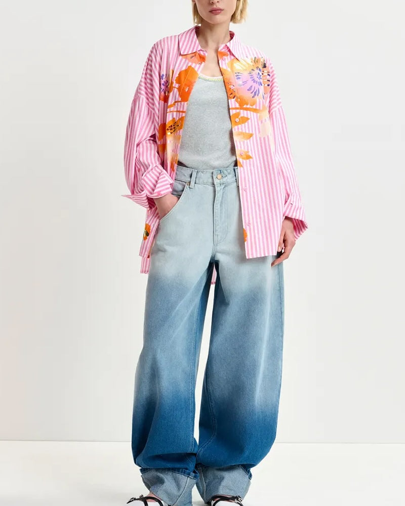 Chemise rayee fleurs essentiel antwerp