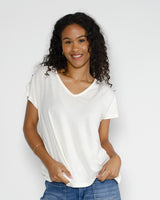 Tee shirt col v mc absolut cashmere
