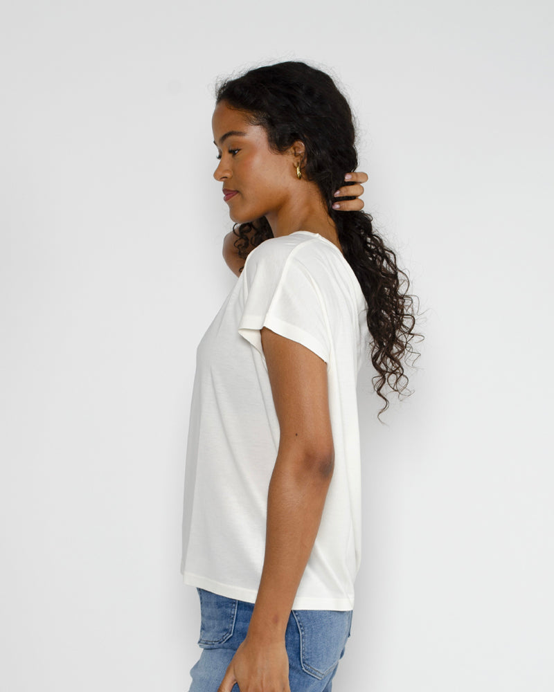 Tee shirt col v mc absolut cashmere