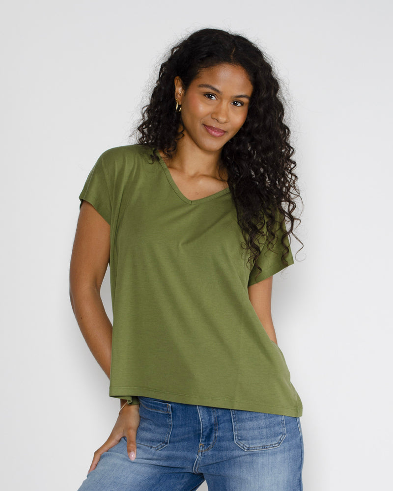 Tee shirt col v mc absolut cashmere