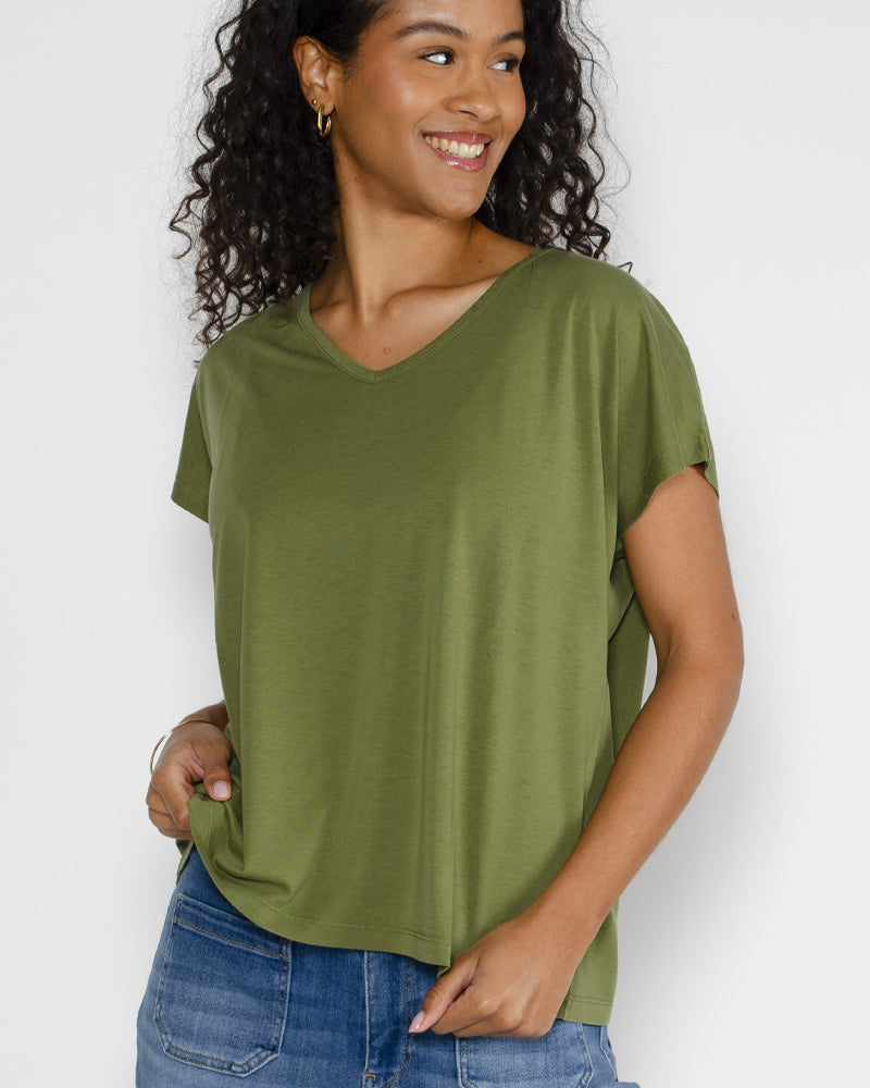 Tee shirt col v mc absolut cashmere