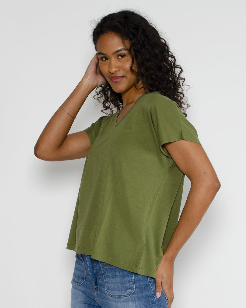 Tee shirt col v mc absolut cashmere