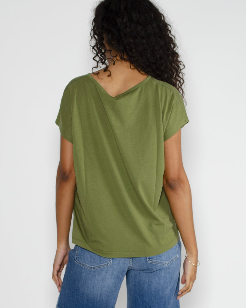 Tee shirt col v mc absolut cashmere