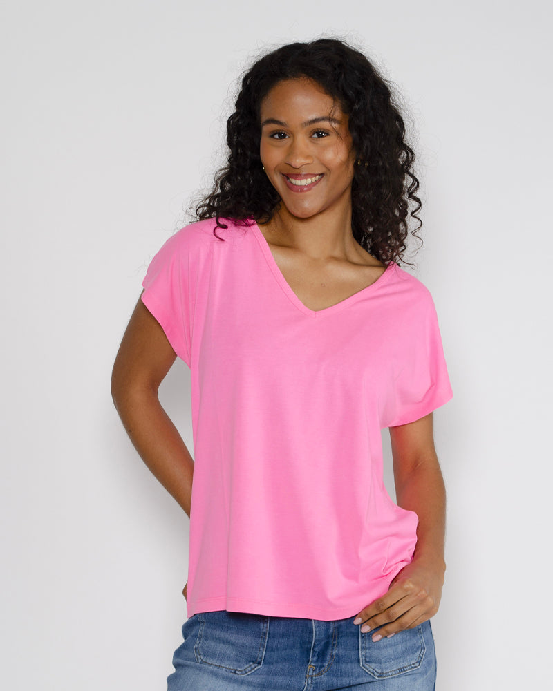 Tee shirt col v mc absolut cashmere