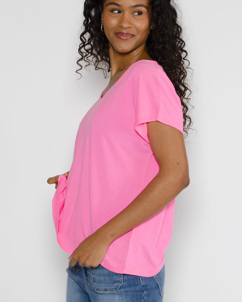 Tee shirt col v mc absolut cashmere