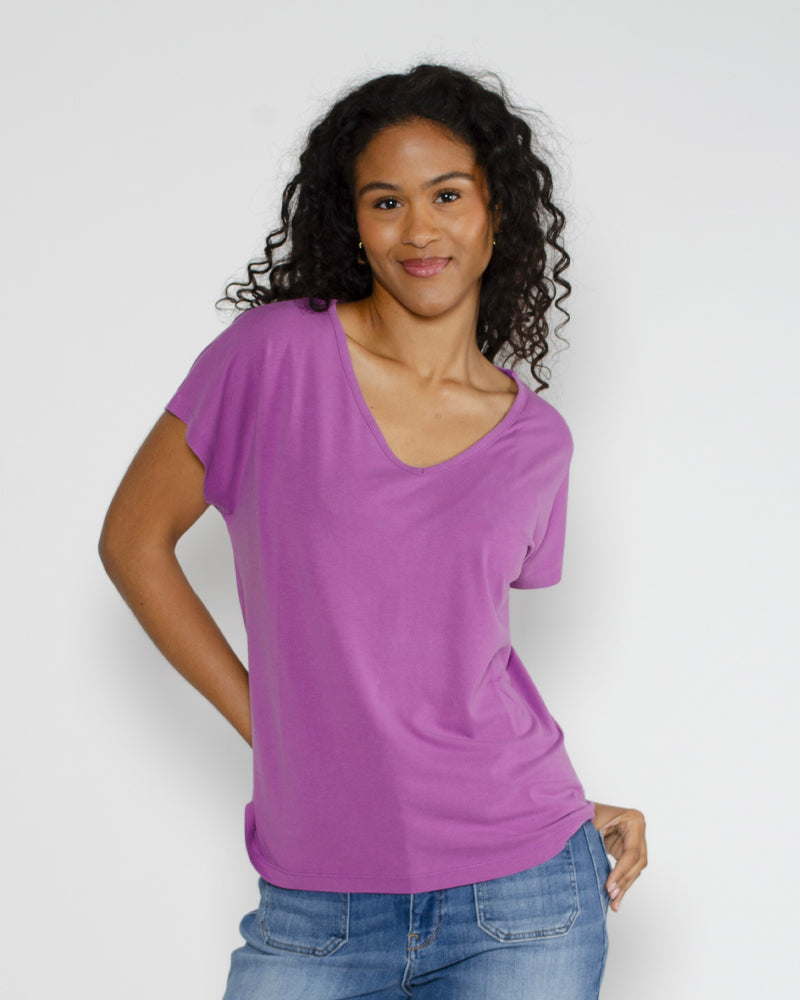 Tee shirt col v mc absolut cashmere