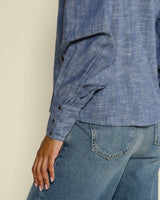 Blouse chambray start with gratitude