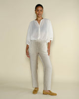 Pantalons DIEGA - Pantalon lin raye diega