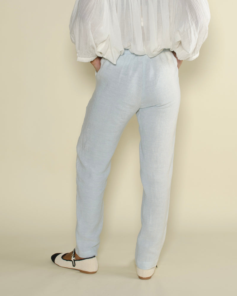 Pantalons DIEGA - Pantalon lin raye diega