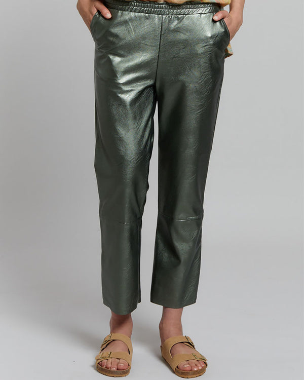 Pantalon Simili Cuir 7 For All Mankind Taille L Noir Skinny Biker Chic