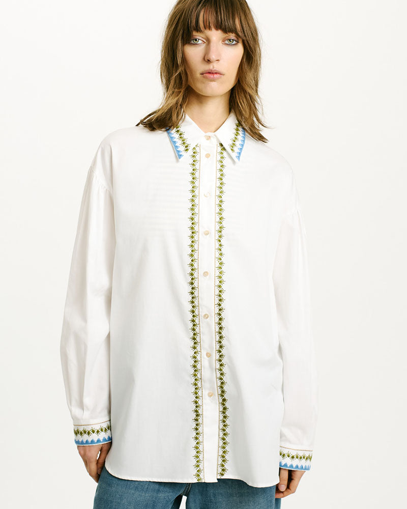 Chemise brodee poches momoni