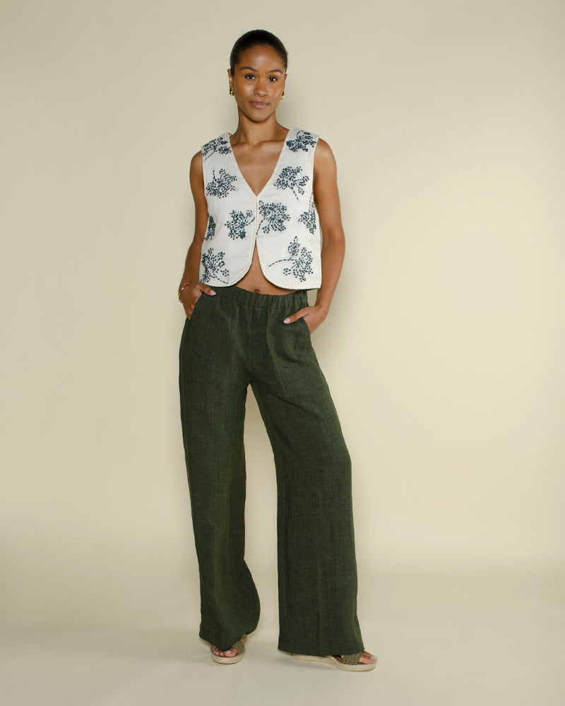 Pantalons DIEGA - Pantalon lin diega