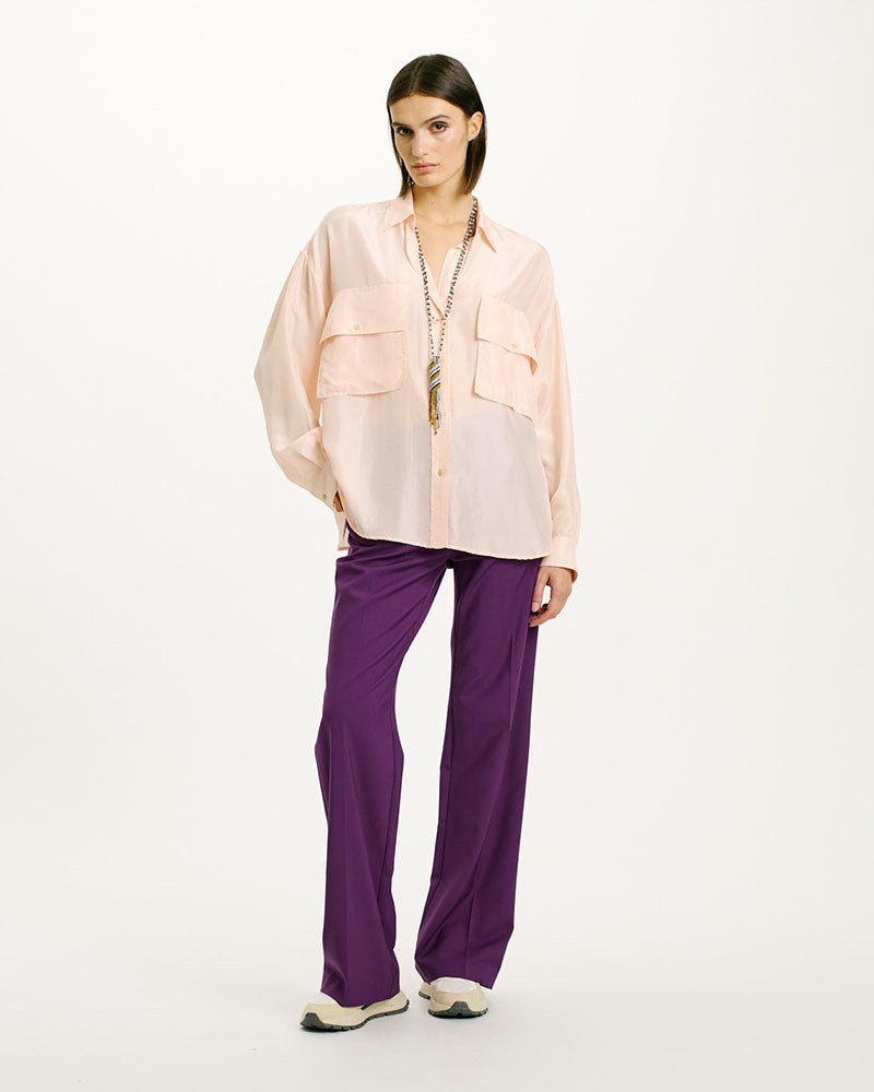 Chemise soie 2 poches momoni