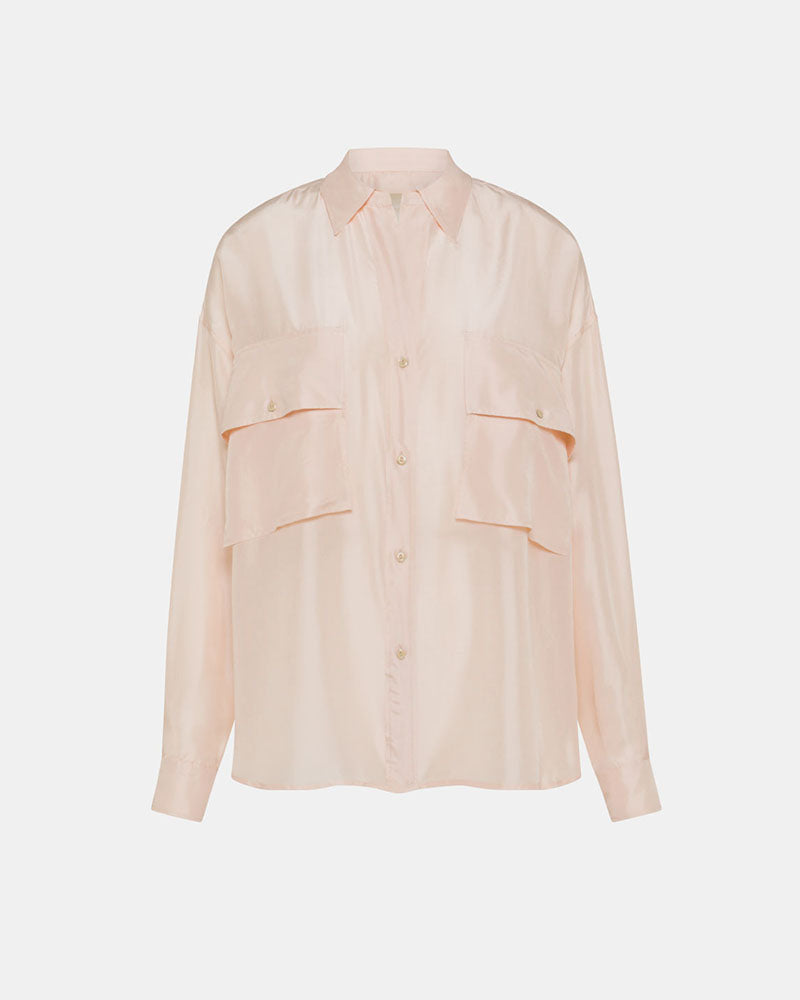 Chemise soie 2 poches momoni