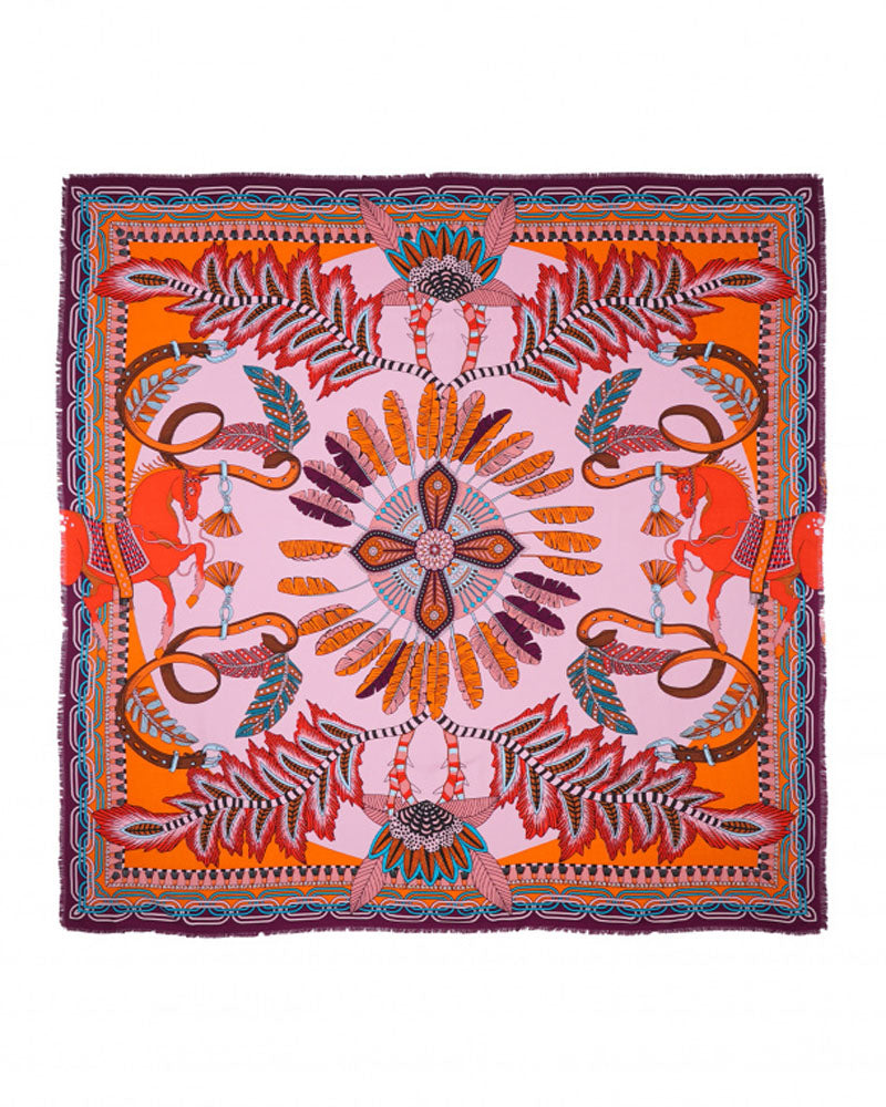 Foulard 130x130 wild