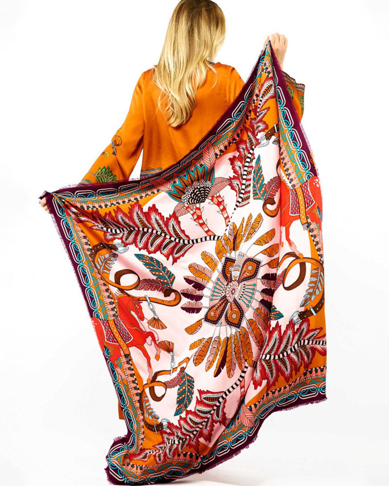 Foulard 130x130 wild