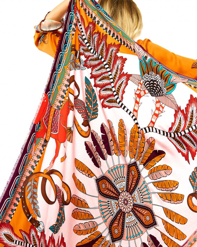 Foulard 130x130 wild