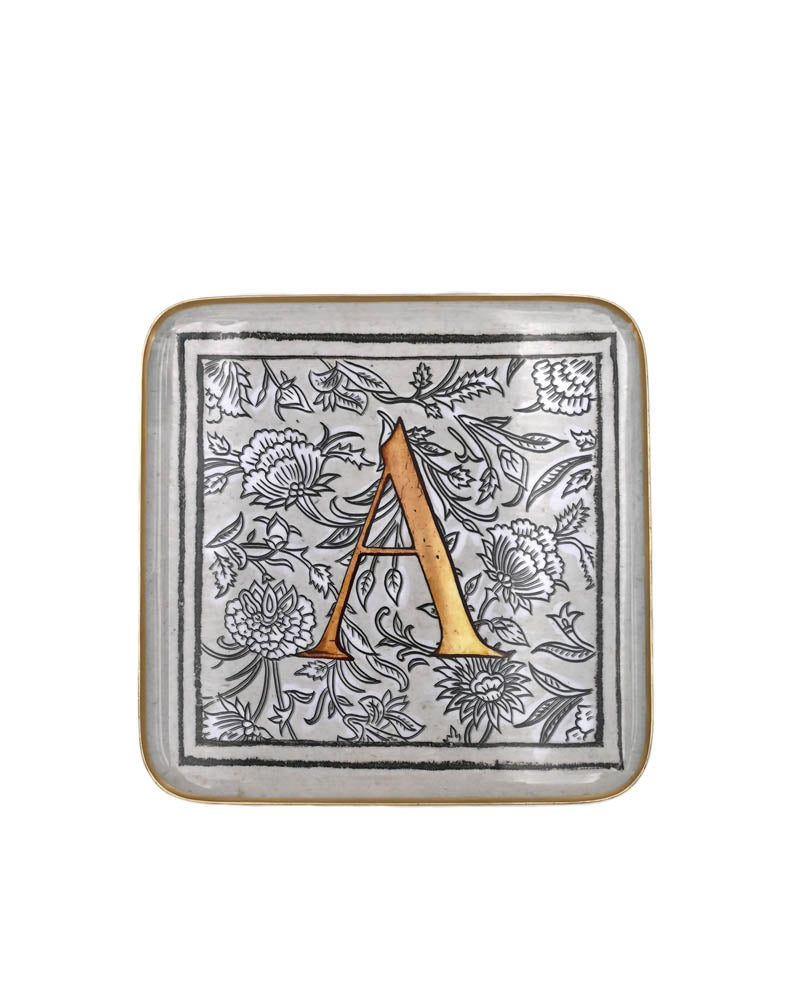 Plateau quatro enluminure a 35,5x35,5 boncoeurs