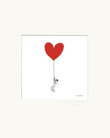 Affiche coeur ballon 22x22