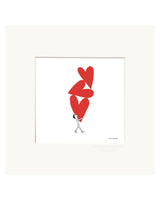 Affiche cadeau coeur garcon 22x22