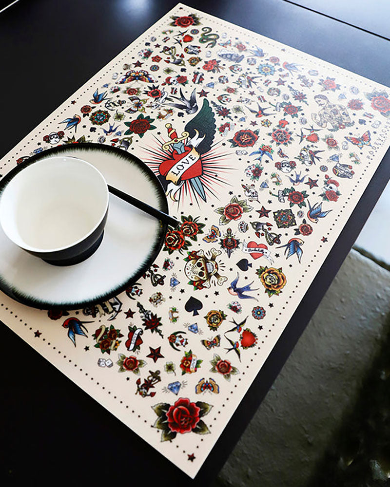 Arts de la table PODEVACHE - Set de table tatoos podevache