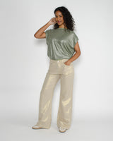 Pantalon lin or denim studio