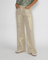 Pantalon lin or denim studio