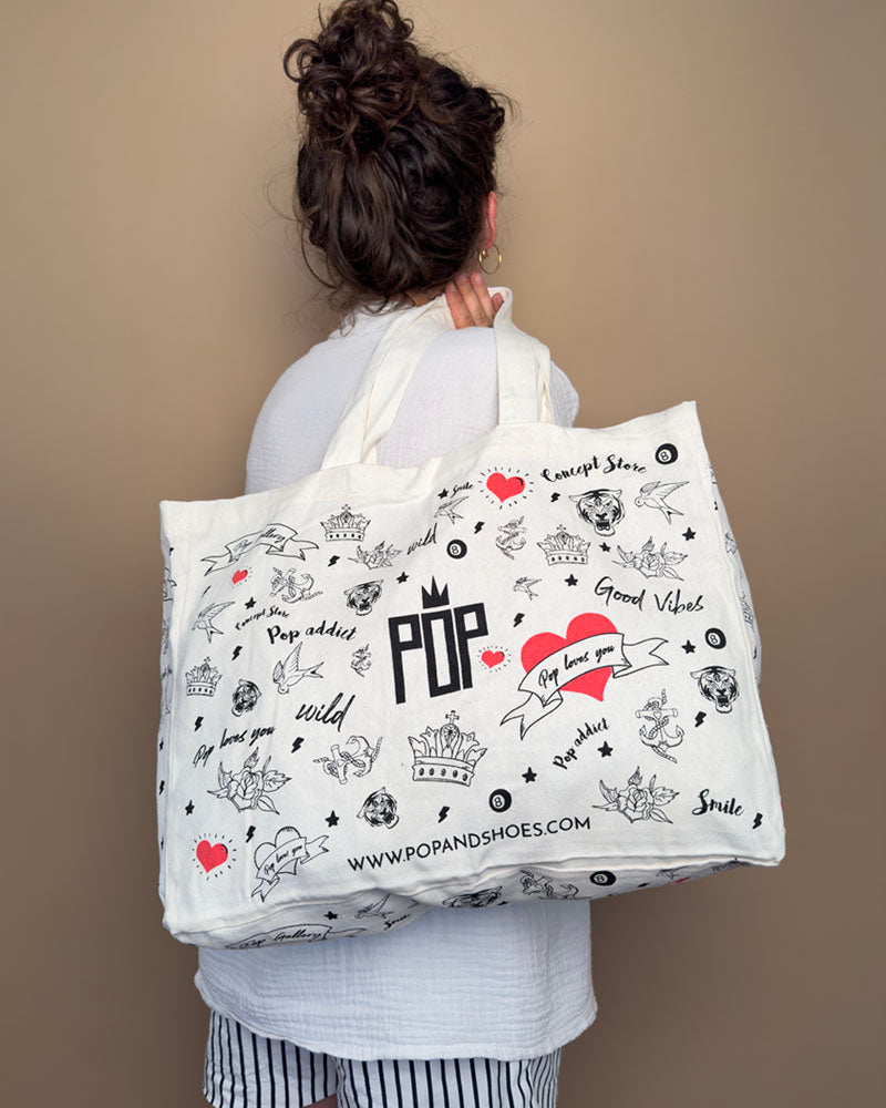Tote bag pop and shoes