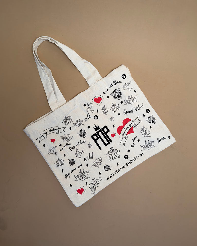 Tote bag pop and shoes