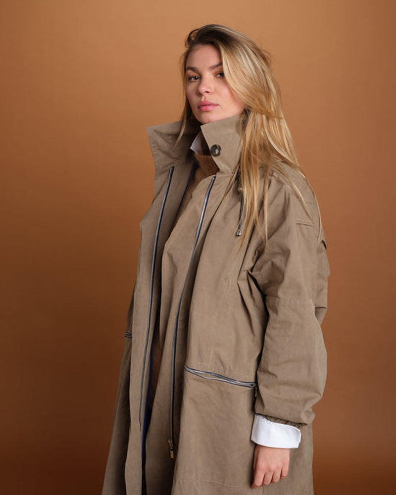 Trench taupe pret pour partir