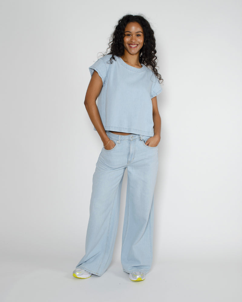 Top denim labdip
