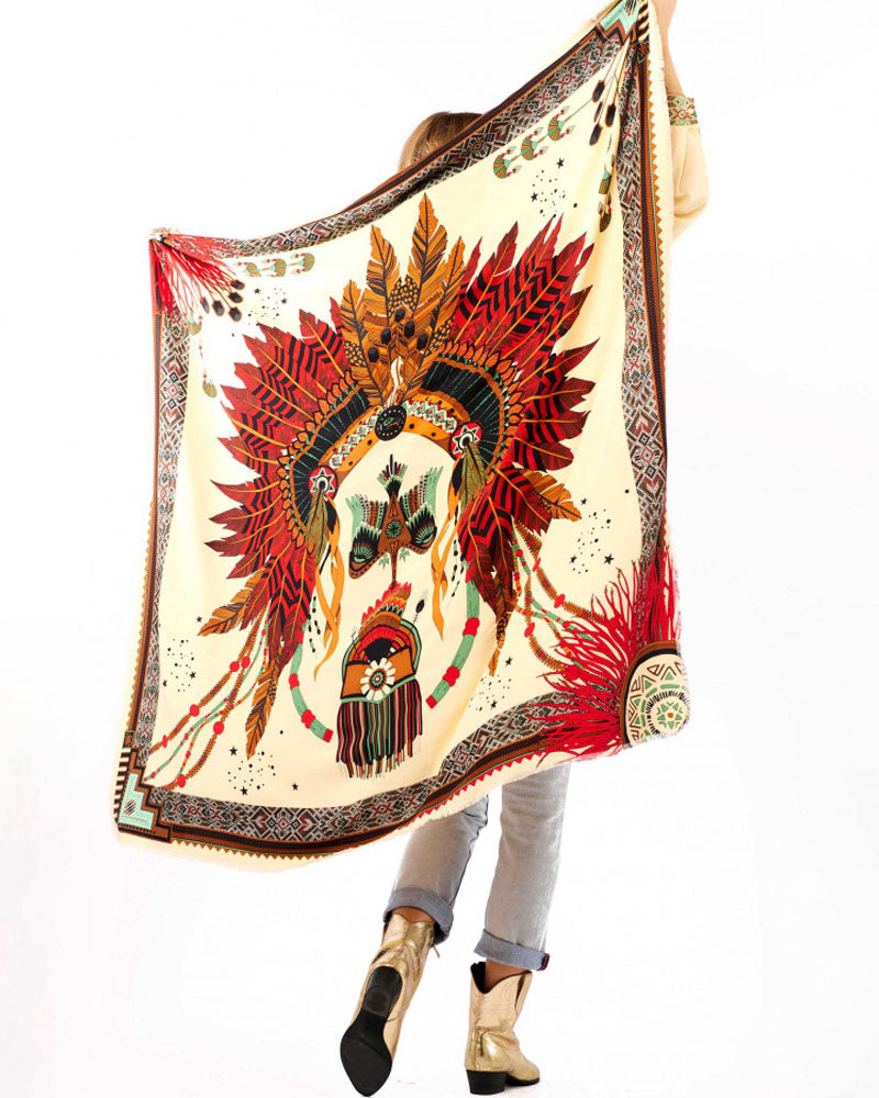 Foulard 130x130 wild