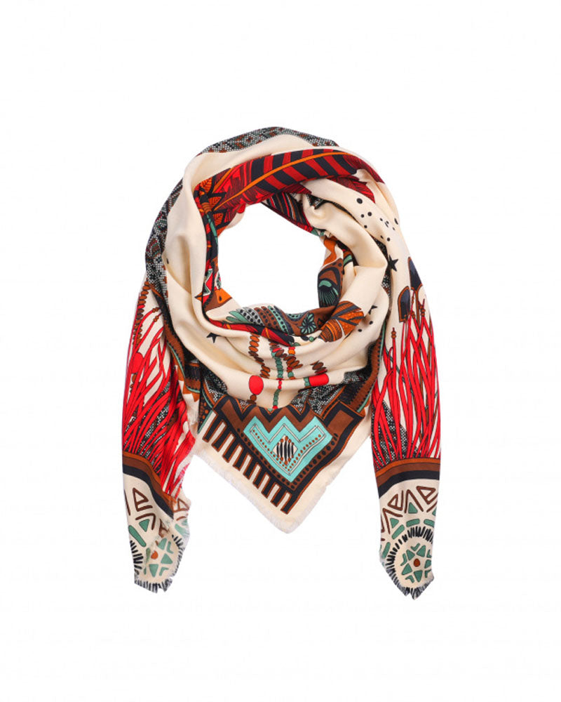 Foulard 130x130 wild